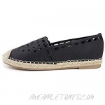 Alexis Leroy Women’s Closed Toe Perforated Slip On Espadrilles Loafer Flat