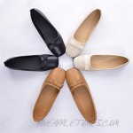 JiangWei Shu Women's Slip on Squared Toe Flats PU Leather Bow-Knot Ballet Flats Shoes Outdoors/Indoors