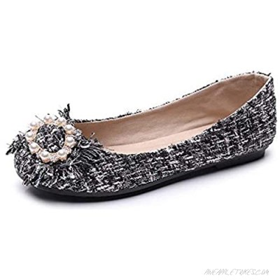 Matari Perfect Flat Bean Shoes Women's Embroidered Cloth Shoes Women's ladle Shoes