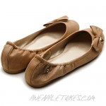 Ollio Women's Shoe Ribbon Accent Comfort Ballet Flat