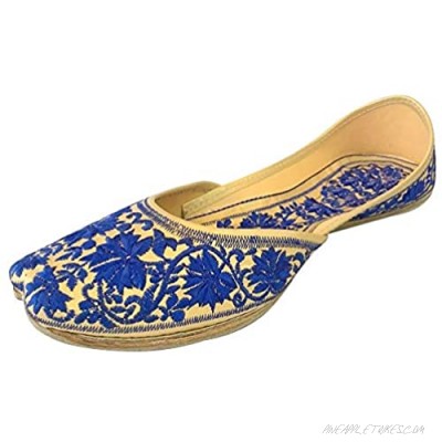 Step n Style Flat Blue Punjabi Jutti Flat Shoes Wedding Shoes Khussa Shoes Mojari Jooti
