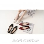 URELEGAN Womens Pointy Toe Ballet Flats Comfortable Plaid Slip on Dress Shoes
