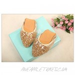 Women's Folding Rhinestone Flat Shoes Pointed Soft Sole Ballet Shoes Fashion Casual Slip On Sleeve Lazy Shoes Pregnant Women's Comfortable Shoes