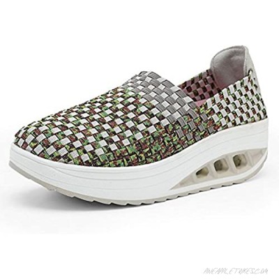 Fashion Women Casual Sneakers Lady's Shake Fitness Sport Shoes Mesh Fabric Slip-on Shoes