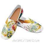 InterestPrint Chicken and Rooster in The Grass Women's Comfort Slip-on Loafers US4.5~US14