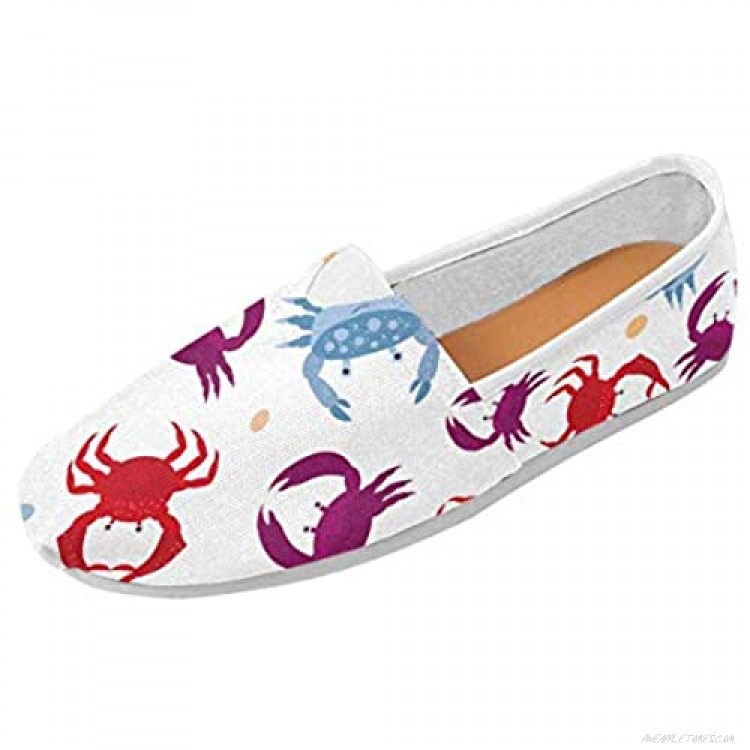 InterestPrint Colorful Crabs Women's Natural Comfort Walking Flat Loafers (US4.5~US14)