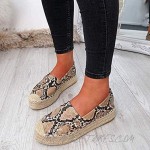 JOYBI Women Casual Platform Loafers Flats Comfort Anti-Skid Round Toe Slip On Espadrilles Walking Shoes