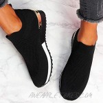 melupa Women's Walking Shoes Casual Sock Sneakers Breathe Mesh Slip On Wedge Platform Loafers Lady Girls Modern Jazz Dance Easy Shoes