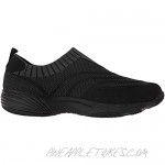 Propet Women's Wash N Wear Slip-On Knit Slip Resistant Sneaker Loafer Black/Dark Grey 7.5 X-Wide