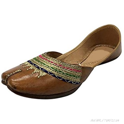 Step n Style Brown Punjabi Jutti Flip Flop Khussa Shoes Leather Shoes Jooti Loafers Shoes