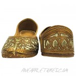 Step n Style Ladies Copper Zari Work Punjabi Jutti Ethnic Mojari Handmade Leather Indain Jooti