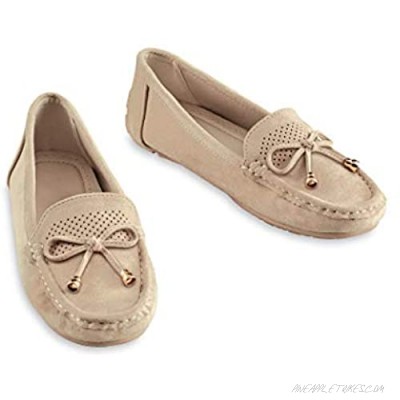 Stylish Microsuede Tassel Tie Cut-Out Pattern Moccasins