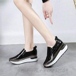 Women's Platform Wedge Casual Loafers Non-Slip Sole Boat Shoes Slip On Sneakers Fashion Walking Shoes