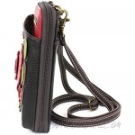 Chala Wallet Crossbody Cell Phone Purse-Women Faux Leather Multicolor Handbag with Adjustable Strap - Red Rose - Burgundy