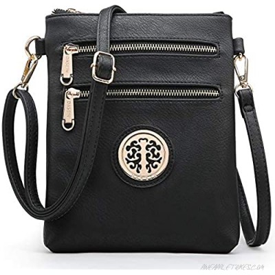 Dasein Medium Crossbody Bags for Women Handbag Lightweight Crossbody Purses with Multi Pockets