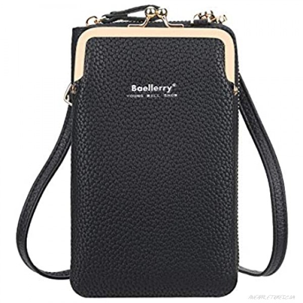 imeetu Small Women Cell Phone Purse PU Leather Crossbody Bags Wallet