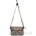 Myra Bag Ancient Arch Upcycled Canvas & Cowhide Leather Crossbody Bag S-1568