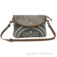 Myra Bag Ancient Arch Upcycled Canvas & Cowhide Leather Crossbody Bag S-1568