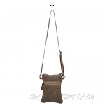 Myra Bag Dusky Bleach Upcycled Canvas & Leather Small Crossbody Bag S-1509