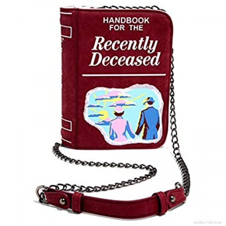 Spirit Beetlejuice Handbook For The Recently Deceased Crossbody Bag Brown 6 x 9 x 2 1/4