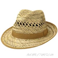 Lipodo Carovigno Vented Crown Straw Hat Women/Men - Made in Italy