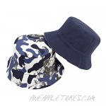 Unisex Sun Hat Bucket Hat for Men Women Kids Outdoor Fishing Summer Travel Cap Hat Reversible Double-Side-Wear