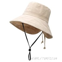 Womens Ponytail Summer Sun Hat Wide Brim UV Protection Foldable Safari Fishing Cap Floppy Bucket Hats