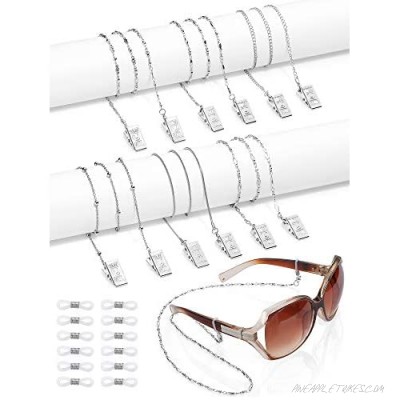 Enhon 6 Pieces Women Eyeglass Chains Sunglass Eyewear Retainer Glasses Strap Holder Cord Chain Necklace Face Covering Lanyard