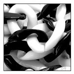 Grannycore Chunky Acrylic Glasses Chain/Holder [Retro Chic] Black & White