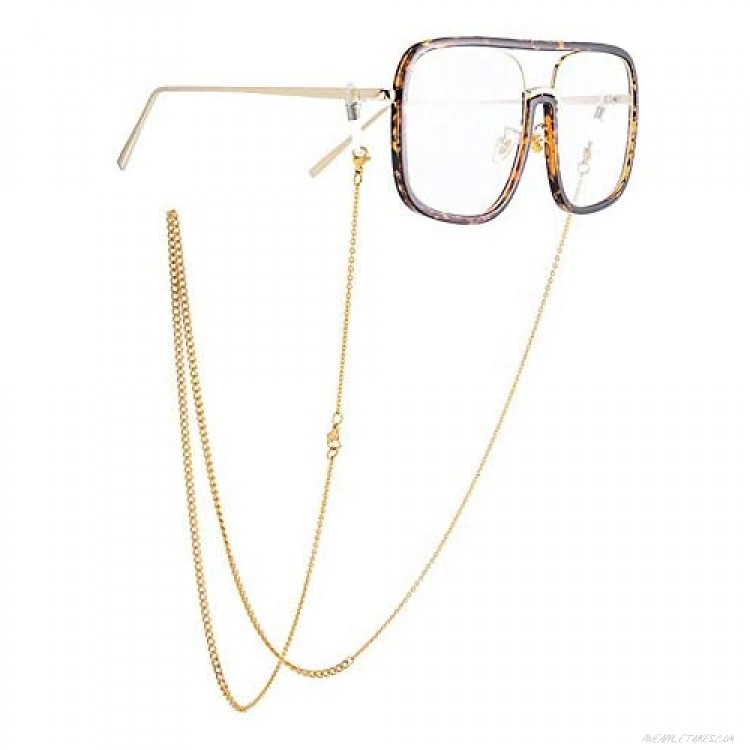 Mask Holder Chain Strap Eyeglass Chains for Women for Men Mix-chain Sunglasses Necklace Cord Lengthen Gold