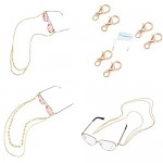 Salircon Glasses Chain Mask Lanyards Dual-use Beaded Pearl Sunglass Strap Eyeglass Chains for Women Men