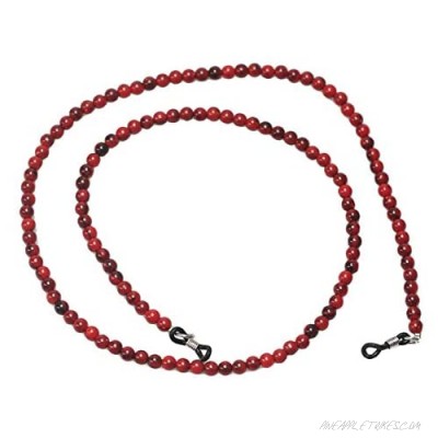 Sopaila Pearl Beads Eyeglasses Chain String Holder Sunglasses Necklace Chain Cords Darkred