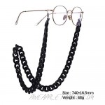TEAMER Fashion Colorful Eyeglass Chain Sunglass Bohemian Acrylic Rough Twist Sunglass Strap for Women