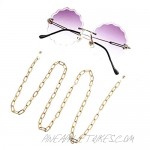 Ursumy Gold Glasses Necklace Eyeglasses Holder Strap Punk Rectangle Sunglasses Chain Eyewear Retainer for Women