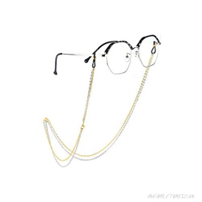 YienDoo Boho Gold and Silver Plain Chains Eyeglass Anti-skid Glasses Chain Mask Chain Eyeglass Accessories Eyewear Retainer Necklace Eyeglass Strap Holder Sunglass Retainer Strap for women and girls