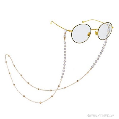 Zoestar Sunglasses Necklace Holder Pearl Eyewear Retainer Lanyard Fashion Party Beaded Eyeglasses Accessory Chain for Women and Girls