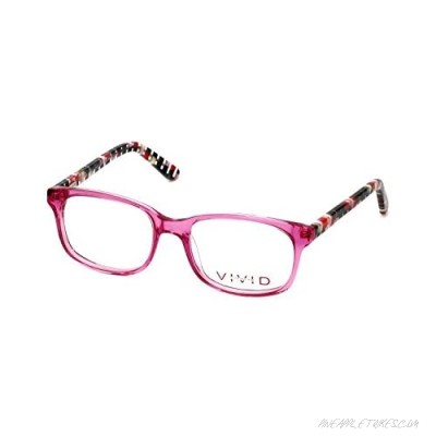 Calabria Viv Designer Eyeglasses Kids Size 144 in Pink DEMO LENS