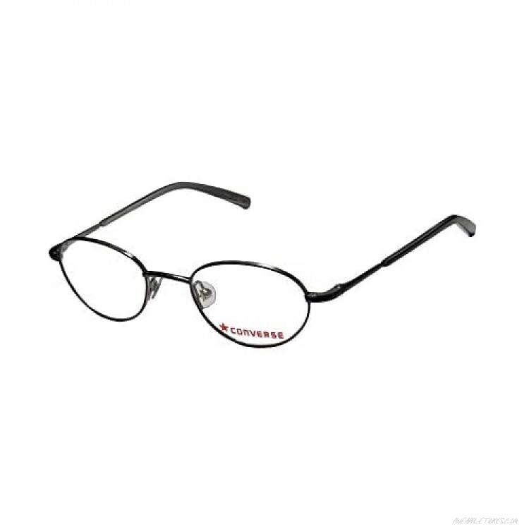 Converse All Star Skiddoo Mens/Womens Designer Full-Rim Shape Modern Eyeglasses/Glasses (40-18-125 Black)