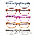 Eyekepper 5 Pack Reading Glasses for Women Reading - Stylish Pattern Design Ladies Readers