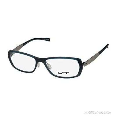 Lightec By Morel 7032l Mens/Womens Designer Full-rim Spring Hinges Light Fashionable Cold Insert Eyeglasses/Eyeglass Frame (50-14-135 Teal/Gray)