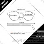 NULOOQ Vintage Round Clear Glasses for Women TR90 & Metal Non-Prescription Eyeglasses Frames Clear Lenses UV Protection