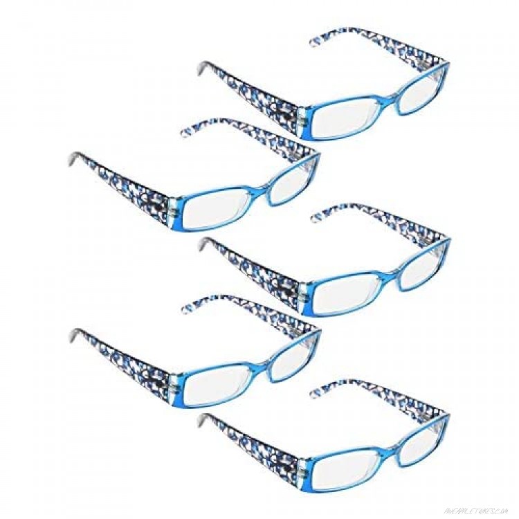 READING GLASSES 5 pack Floral Design Include Sunglasses Readers