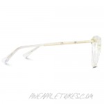 Voogueme Cat Eye Transparent Crystal Blue Light Blocking Glasses Eyeglasses for Women Annie VFP0270-04