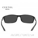 CEETOL Sunglasses for Men Women Classic Square Retro Mental Frame Vintage Driving Sunglasses