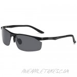 CONRAD RONTGEN Polarized Sports Sunglasses for Men Women Half Frame for Wide Head Lightweight Al-Mg Alloy