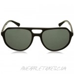 Emporio Armani Sunglasses Black Frame Grey Classic Lenses 57MM