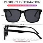 Men's Polarized Sunglasses Women's Oversized Sun Glasses Square Retro Frame Fashion Aluminum Temples UV400 Protection