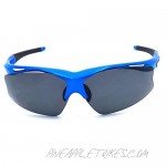 Ossat Pc Polarized Sports Sunglasses for Baseball Cycling Fishing Golf TR90 Superlight Frame (Blue)