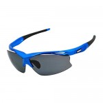 Ossat Pc Polarized Sports Sunglasses for Baseball Cycling Fishing Golf TR90 Superlight Frame (Blue)
