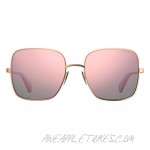 Polaroid Sunglasses Women's PLD6060/S Square Sunglasses Gold Pink/Polarized Gray Rose Gold 57mm 19mm